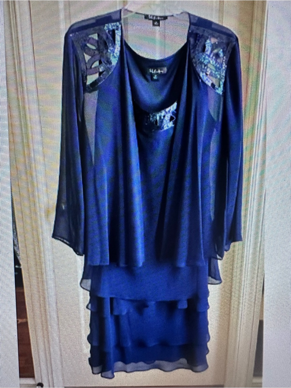 S.L. Fashions dress -Deep Navy , Evening